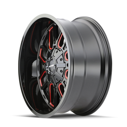 MAYHEM COGENT GLOSS BLACK MILLED PRISM RED | 20x9 | 8-165.1 | mm | 8107-2976BTR
