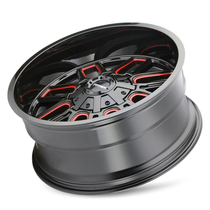 MAYHEM COGENT GLOSS BLACK MILLED PRISM RED | 20x9 | 8-165.1 | mm | 8107-2976BTR