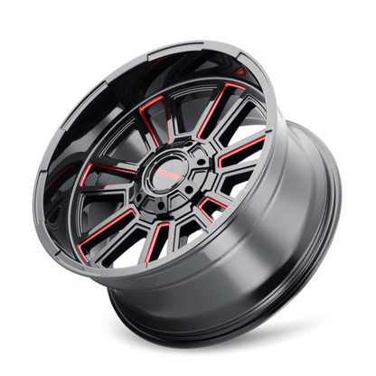 MAYHEM APOLLO GLOSS BLACK MILLED PRISM RED | 20x9 | 5-139.7 | mm | 8115-2997BTR