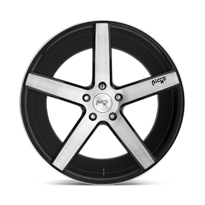 Niche 1PC | M124 MILAN | 22.0x9.00 | 5X114.3 | 38 | GLOSS BLACK BRUSHED