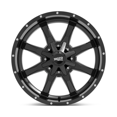 Moto Metal | MO970 | 20.0x9.00 | 5X127/5X139.7 | 0 | GLOSS BLACK W/ SPOT MILLED LIP