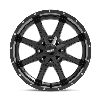 Moto Metal | MO970 | 20.0x9.00 | 5X127/5X139.7 | 0 | GLOSS BLACK W/ SPOT MILLED LIP