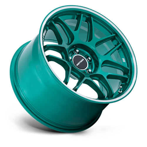 Motegi | MR158 TSUBAKI | 18.0x9.50 | 5X114.3 | 25 | HOKKAIDO GREEN W/ MACHINED LIP