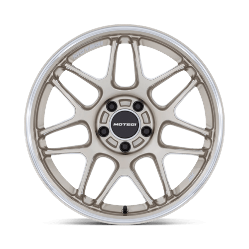 Motegi | MR158 TSUBAKI | 19.0x9.50 | 5X114.3 | 25 | MOTORSPORT GOLD W MACHINED LIP