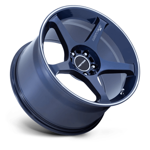 Motegi | MR159 BATTLE V | 18.0x10.50 | 5X120 | 25 | OBSIDIAN BLUE MACH LIP STRIPE