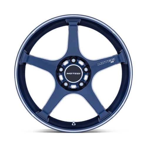 Motegi | MR159 BATTLE V | 17.0x8.50 | 5X114.3 | 45 | OBSIDIAN BLUE MACH LIP STRIPE