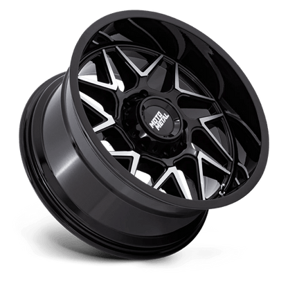 Moto Metal | MO812 TURBINE | 20.0x9.00 | 5X127 | 1 | GLOSS BLACK W/ MACHINED FACE