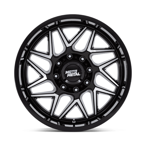 Moto Metal | MO812 TURBINE | 20.0x9.00 | 5X139.7 | 1 | GLOSS BLACK W/ MACHINED FACE