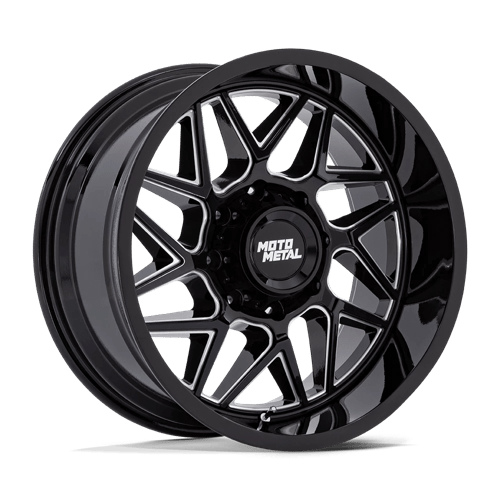 Moto Metal | MO812 TURBINE | 20.0x9.00 | 8X180 | 1 | GLOSS BLACK MILLED