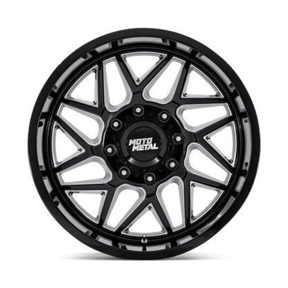 Moto Metal | MO812 TURBINE | 20.0x9.00 | 6X139.7 | 1 | GLOSS BLACK MILLED