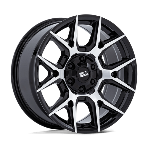 Moto Metal | MO813 MASON | 20.0x9.00 | 6X135/6X139.7 | 10 | GLOSS BLACK W/ MACHINED FACE