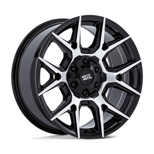 Moto Metal | MO813 MASON | 17.0x8.50 | 6X139.7 | 0 | GLOSS BLACK W/ MACHINED FACE