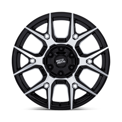 Moto Metal | MO813 MASON | 18.0x9.00 | 6X135/6X139.7 | 18 | GLOSS BLACK W/ MACHINED FACE