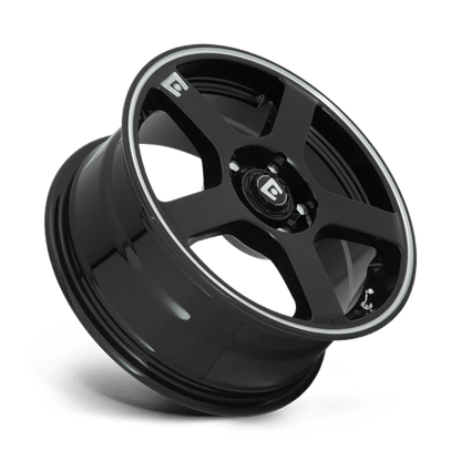 Motegi | MR116 FS5 | 17.0x7.00 | 5X108/5X114.3 | 40 | GLOSS BLACK W/ MACHINED FLANGE