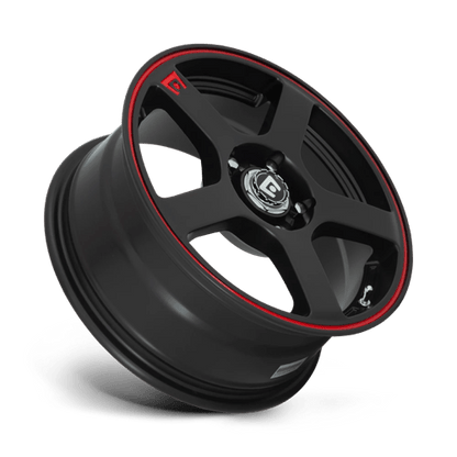 Motegi | MR116 FS5 | 16.0x7.00 | 4X100/4X114.3 | 40 | MATTE BLACK W/ RED STRIPE