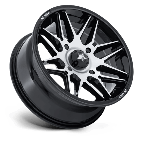 MSA Offroad Wheels | M52 RADAR UTV | 14.0x7.00 | 4X137 | 10 | GLOSS BLACK W/ MACHINED FACE