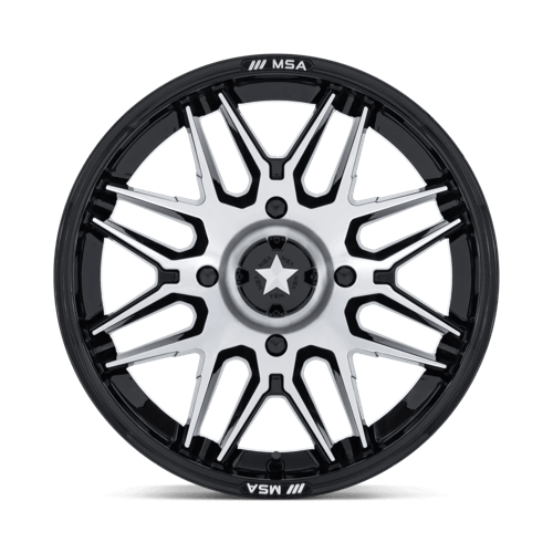 MSA Offroad Wheels | M52 RADAR UTV | 14.0x7.00 | 4X137 | 10 | GLOSS BLACK W/ MACHINED FACE