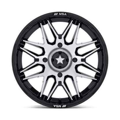 MSA Offroad Wheels | M52 RADAR UTV | 14.0x7.00 | 4X137 | 10 | GLOSS BLACK W/ MACHINED FACE