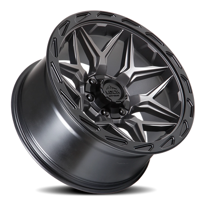 MATRIX | 22X10 | 6X135/6X139.7 | -18 | MATTE GREY W MATTE BLACK RING | MATRIX-221036MGMBR - Image 2