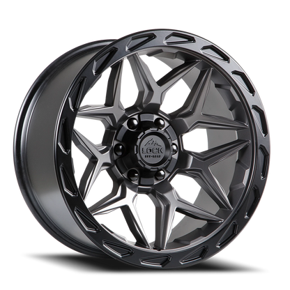MATRIX | 20X10 | 8X180 | -18 | MATTE GREY W MATTE BLACK RING | MATRIX-2188MGMBR