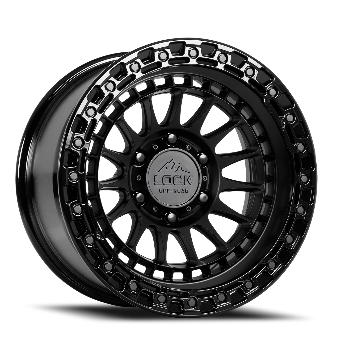 MOJAVE | 17X9 | 8X165.1 | +1 | MATTE BLACK W GLOSS BLACK RING | MOJAVE-7986GB