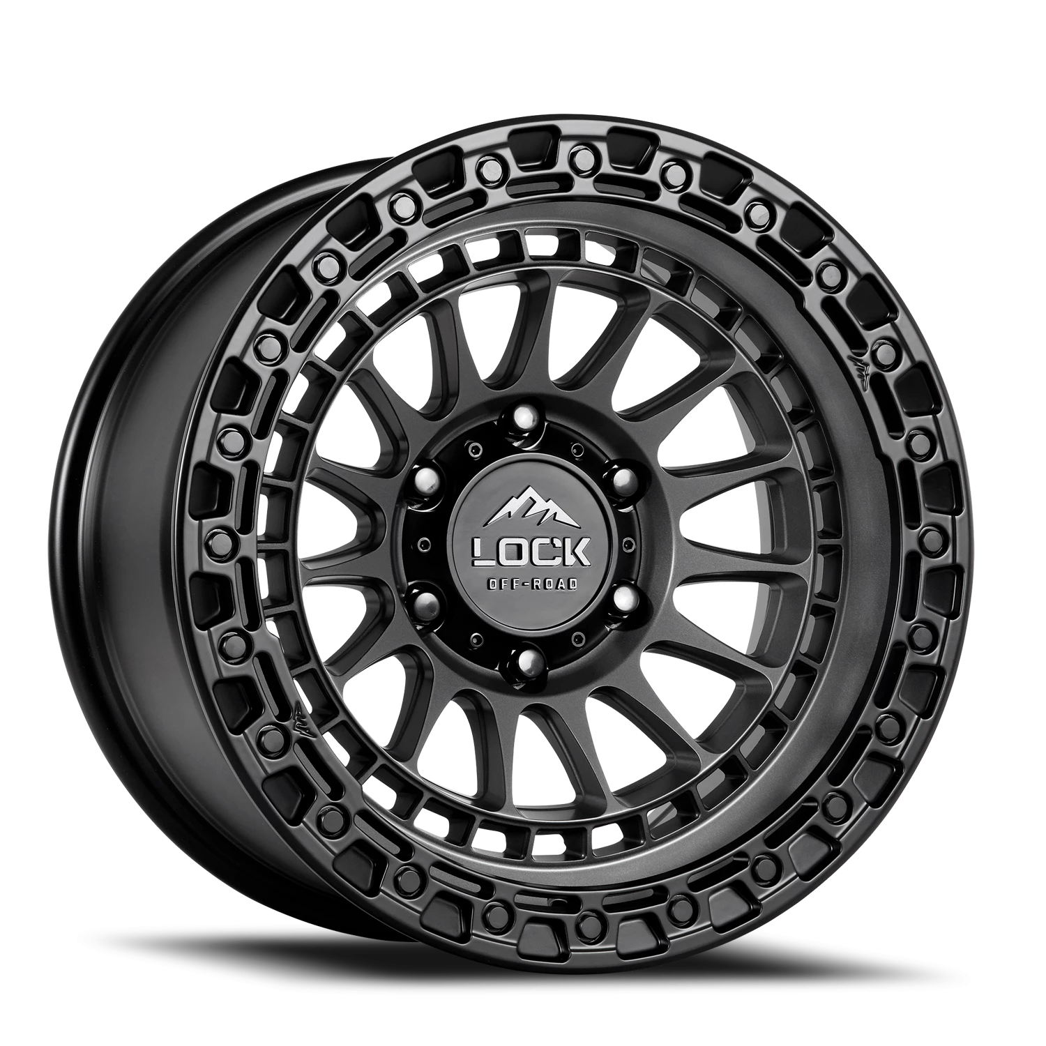 MOJAVE | 17X8.5 | 6X135 | +25 | MATTE GREY W MATTE BLACK RING | MOJAVE-78563MGMBR