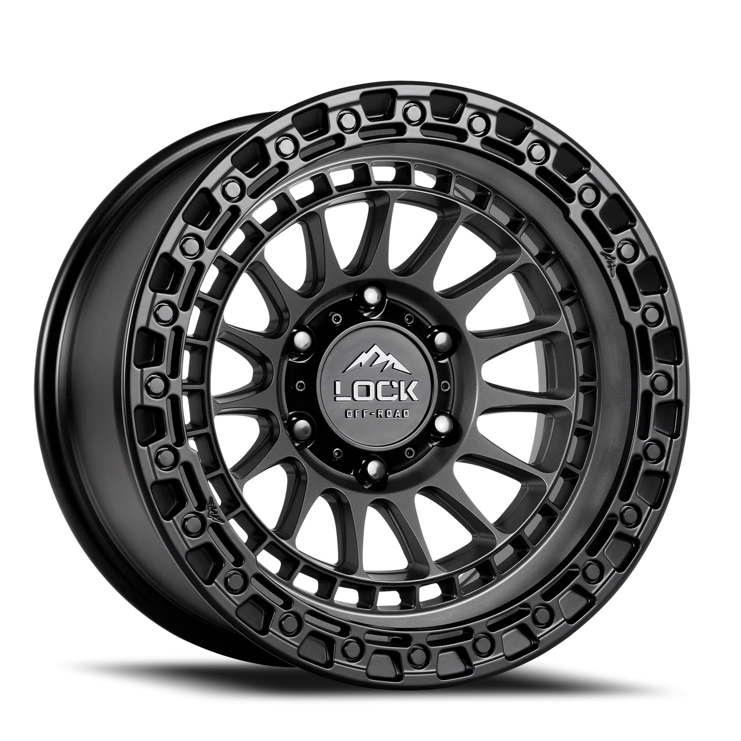 MOJAVE | 17X9 | 8X165.1 | -12 | MATTE GREY W MATTE BLACK RING | MOJAVE-7986MGMBR12N