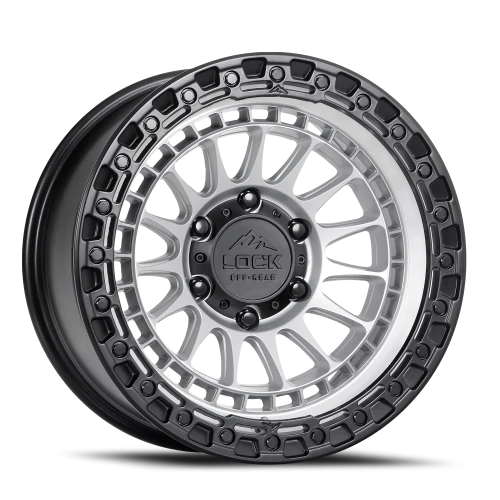 MOJAVE | 17X9 | 8X170 | +1 | MATTE SILVER WITH MATTE BLACK RING | MOJAVE-7987MSMBR