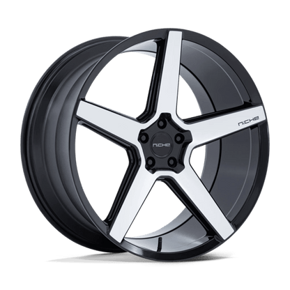 Niche 1PC | NC283 MODENA | 20.0x10.50 | 5X114.3 | 38 | GLOSS BLACK W/ MACHINED FACE