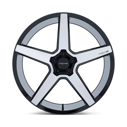 Niche 1PC | NC283 MODENA | 20.0x10.50 | 5X120 | 38 | GLOSS BLACK W/ MACHINED FACE