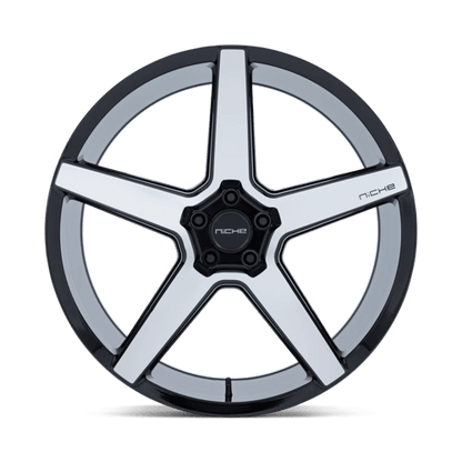 Niche 1PC | NC283 MODENA | 22.0x9.00 | 5X115 | 15 | GLOSS BLACK W/ MACHINED FACE
