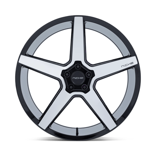 Niche 1PC | NC283 MODENA | 20.0x9.00 | 5X120 | 27 | GLOSS BLACK W/ MACHINED FACE