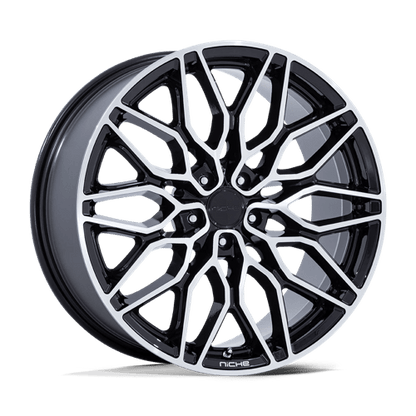 Niche 1PC | NC277 CALABRIA 5 | 22.0x9.00 | 5X112 | 27 | GLOSS BLACK MACHINED