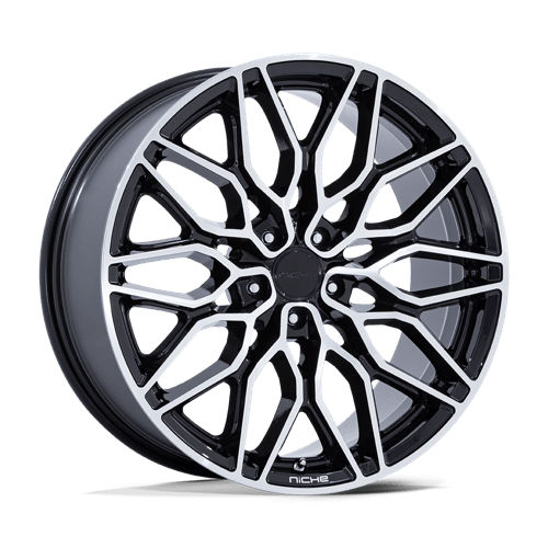 Niche 1PC | NC277 CALABRIA 5 | 22.0x10.50 | 5X112 | 38 | GLOSS BLACK MACHINED