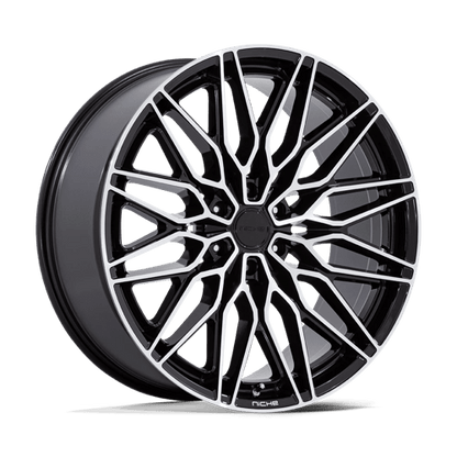 Niche 1PC | NC278 CALABRIA 6 | 20.0x9.50 | 6X139.7 | 30 | GLOSS BLACK W/ MACHINED