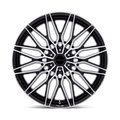 Niche 1PC | NC278 CALABRIA 6 | 22.0x9.50 | 6X135 | 30 | GLOSS BLACK W/ MACHINED