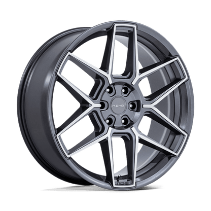 Niche 1PC | NC281 RISE | 22.0x9.50 | 5X114.3 | 38 | ANTHRACITE W/ MACHINED FACE
