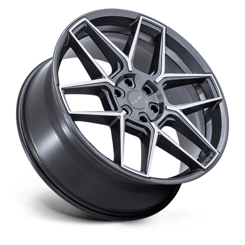 Niche 1PC | NC281 RISE | 22.0x9.50 | 5X112 | 20 | ANTHRACITE W/ MACHINED FACE