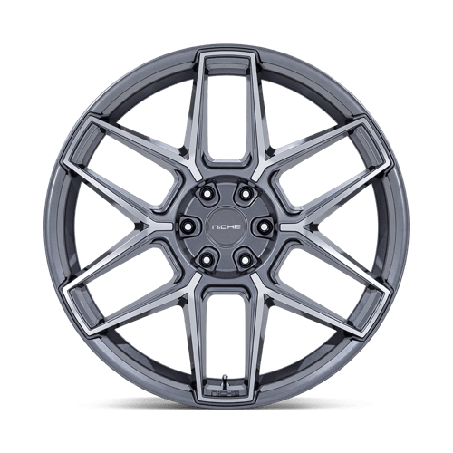 Niche 1PC | NC281 RISE | 22.0x10.50 | 5X112 | 38 | ANTHRACITE W/ MACHINED FACE