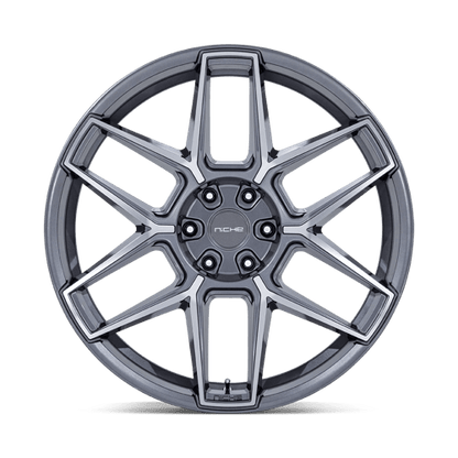 Niche 1PC | NC281 RISE | 22.0x9.50 | 5X120 | 30 | ANTHRACITE W/ MACHINED FACE