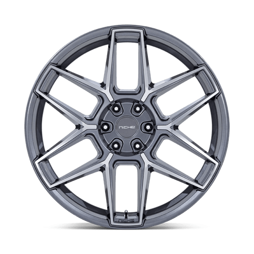 Niche 1PC | NC281 RISE | 22.0x9.50 | 5X115 | 15 | ANTHRACITE W/ MACHINED FACE