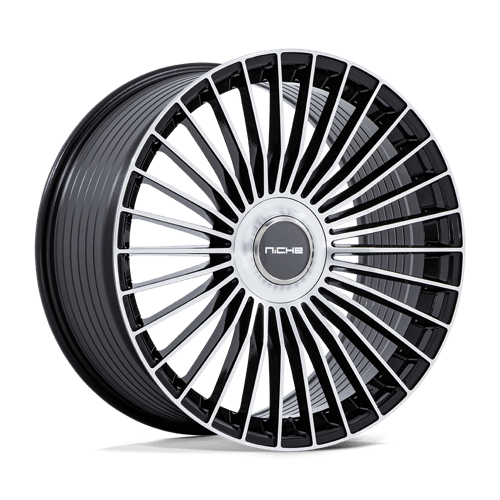 Niche 1PC | NC282 SERENE | 22.0x9.00 | 5X108/5X114.3 | 38 | GLOSS BLACK W/ MACHINED FACE