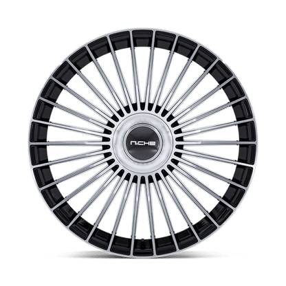 Niche 1PC | NC282 SERENE | 22.0x10.50 | 5X112/5X120 | 38 | GLOSS BLACK W/ MACHINED FACE
