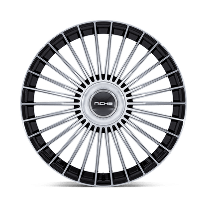 Niche 1PC | NC282 SERENE | 24.0x10.00 | 5X112/5X120 | 35 | GLOSS BLACK W/ MACHINED FACE