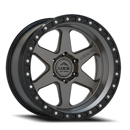 OLYMPUS | 17X9 | 6X139.7 | -35 | MATTE GREY W MATTE BLACK RING | OLYMPUS-7969MGMBR