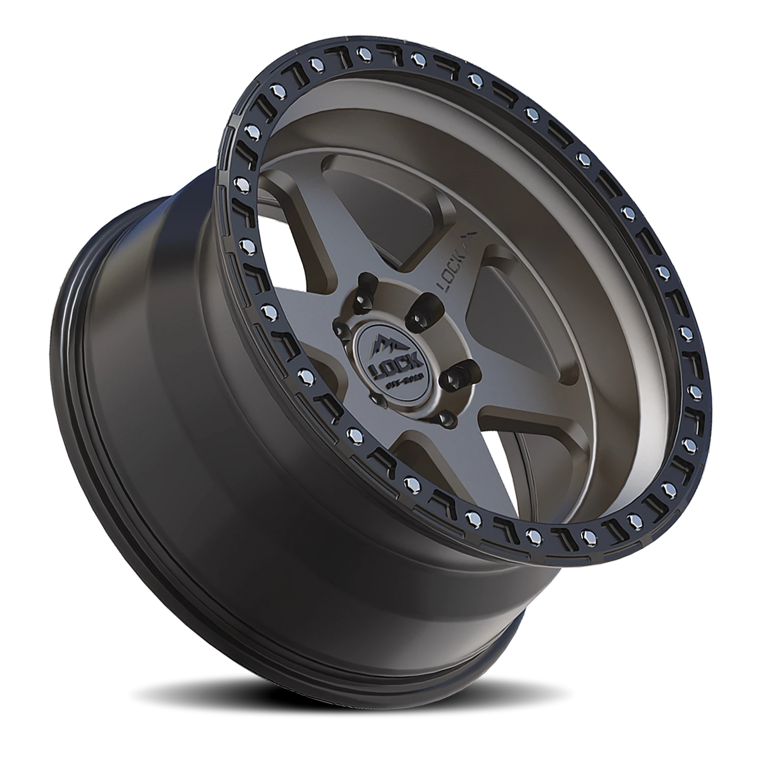 OLYMPUS | 18X9 | 6X139.7 | -12 | MATTE GREY W MATTE BLACK RING | OLYMPUS-8969MGMBR - Image 2