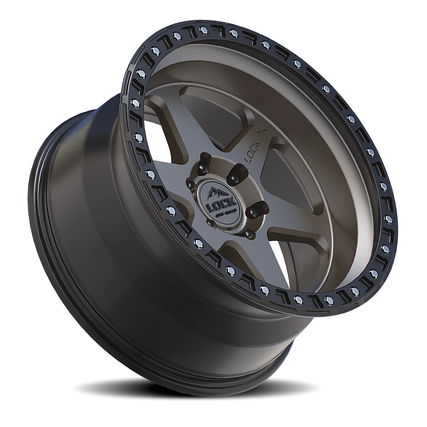 OLYMPUS | 17X9 | 6X139.7 | -35 | MATTE GREY W MATTE BLACK RING | OLYMPUS-7969MGMBR - Image 2