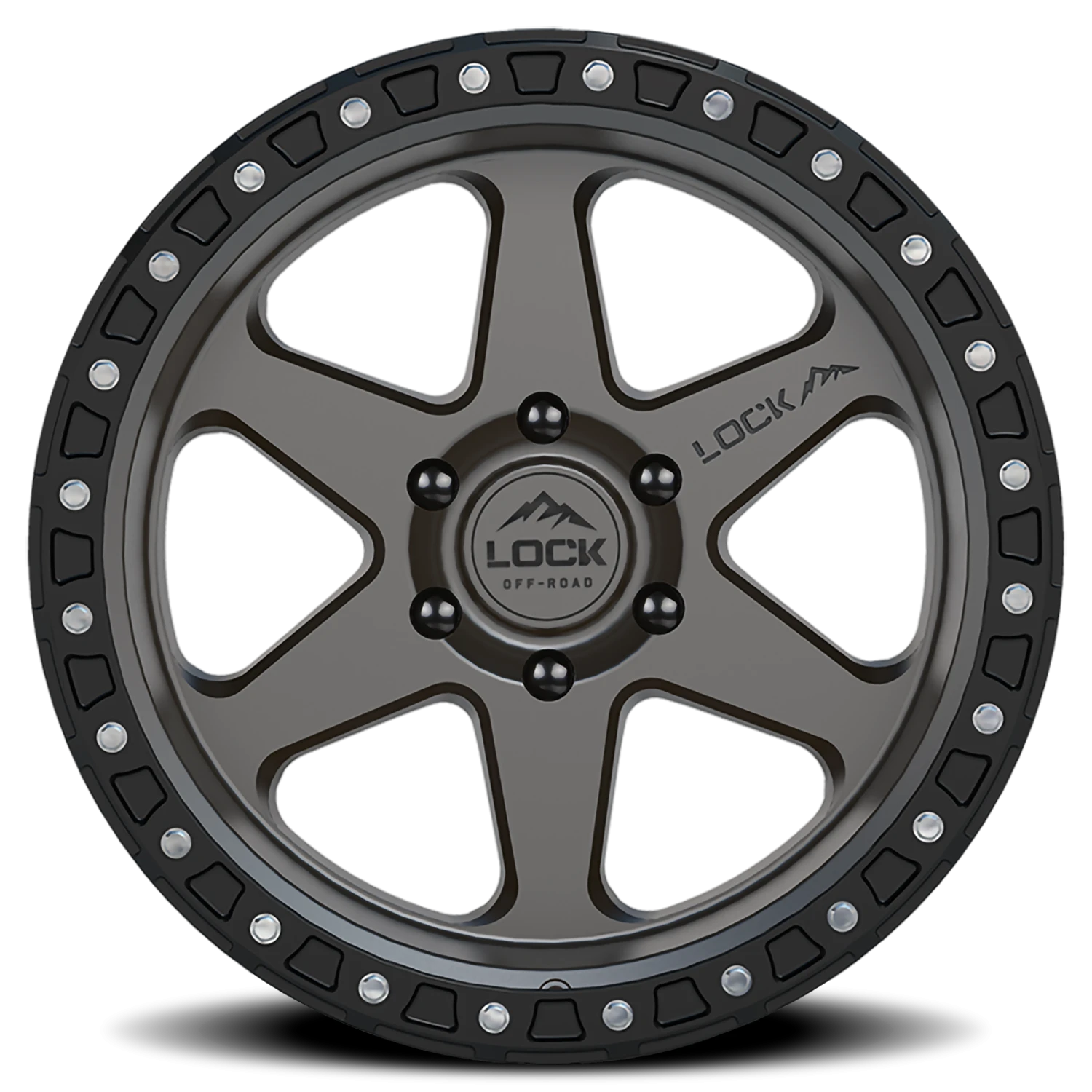 OLYMPUS | 17X9 | 6X139.7 | -35 | MATTE GREY W MATTE BLACK RING | OLYMPUS-7969MGMBR - Image 3