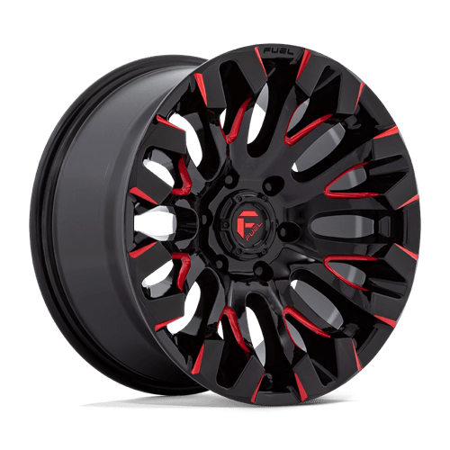 Fuel 1PC | D829 QUAKE | 18.0x9.00 | 6X135 | 1 | GLOSS BLACK MILLED RED TINT