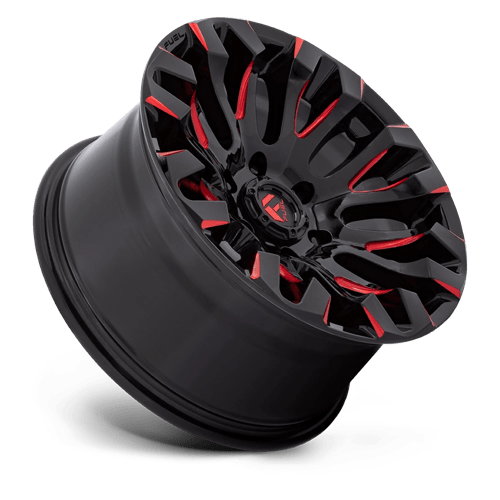 Fuel 1PC | D829 QUAKE | 18.0x9.00 | 6X135 | 1 | GLOSS BLACK MILLED RED TINT
